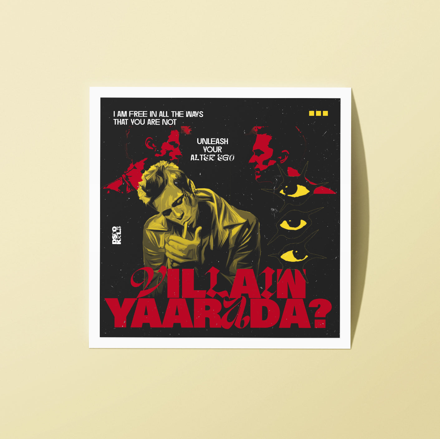 2x2 Inch Sticker / Villain Yaarada / DiscoKerala