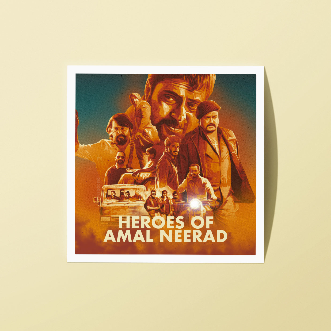 2x2 Inch Sticker / Heroes of Amal Neerad / DiscoKerala