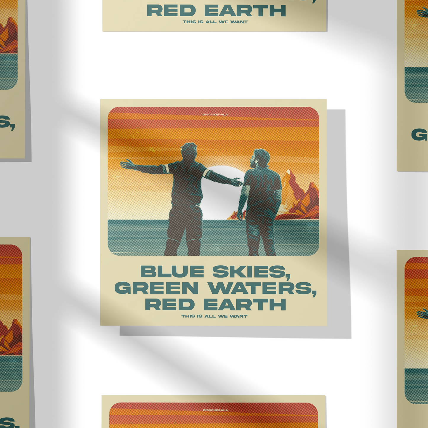 Wall Poster / Blue Green Red / Discokerala