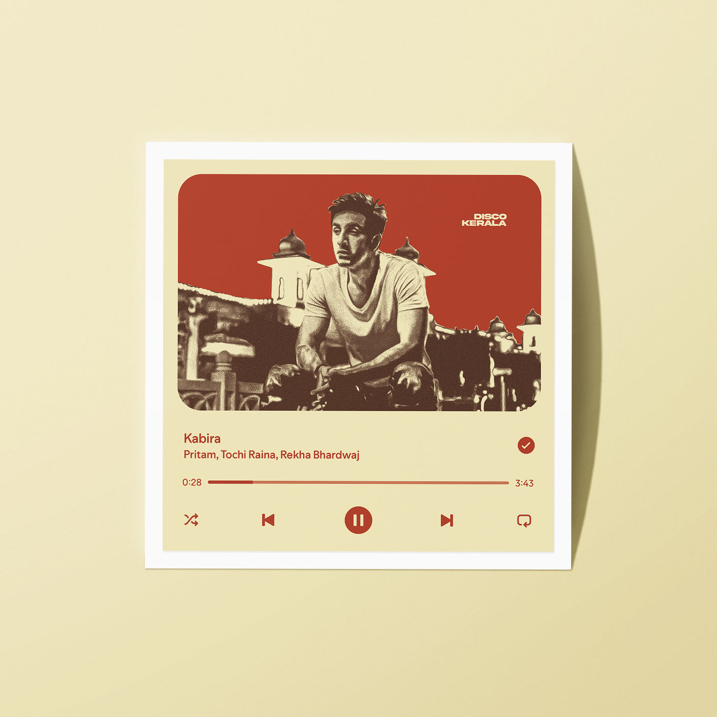 2x2 Inch Sticker / Kabira.mp3 / DiscoKerala