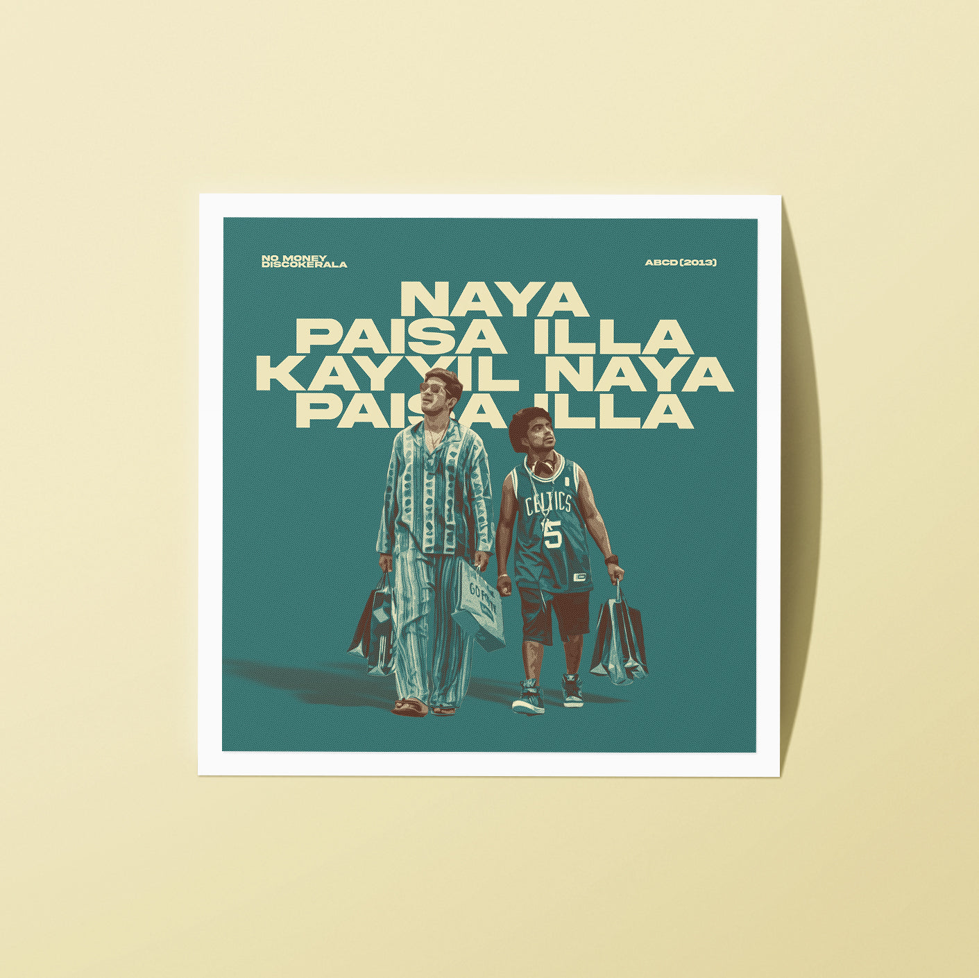 2x2 Inch Sticker / No Money / DiscoKerala