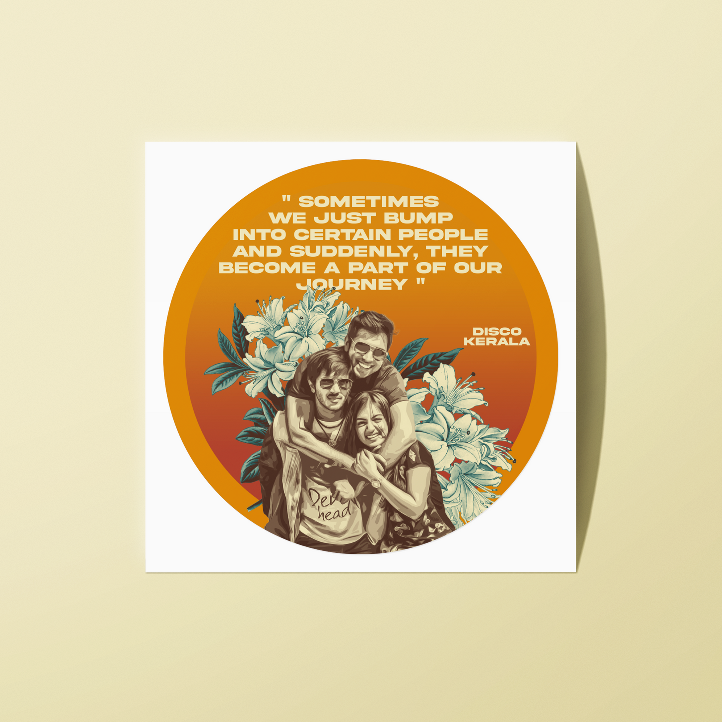 2x2 Inch Sticker / Frens / DiscoKerala