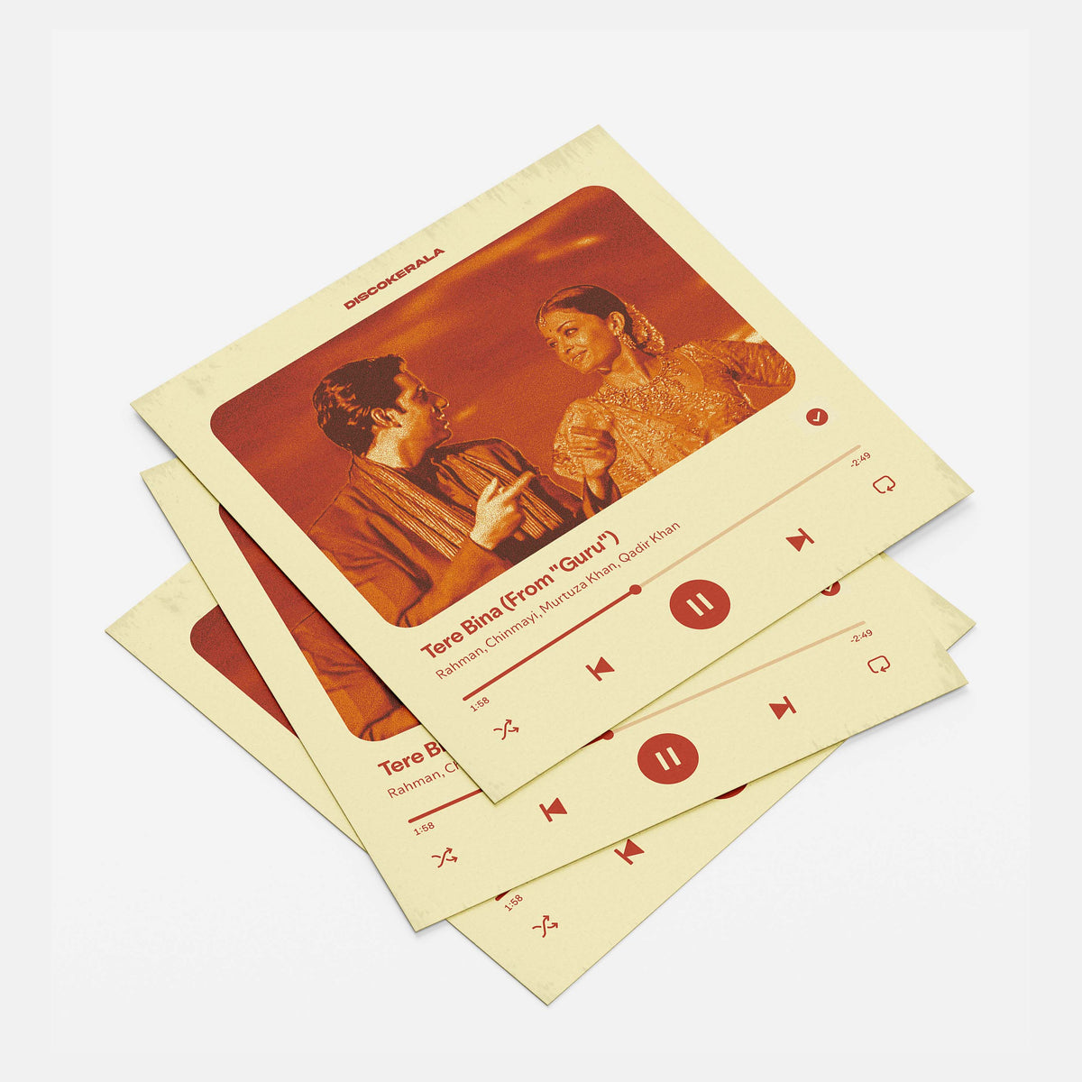 Wall Poster /  Tere Bina.mp3 / DISCOKERALA