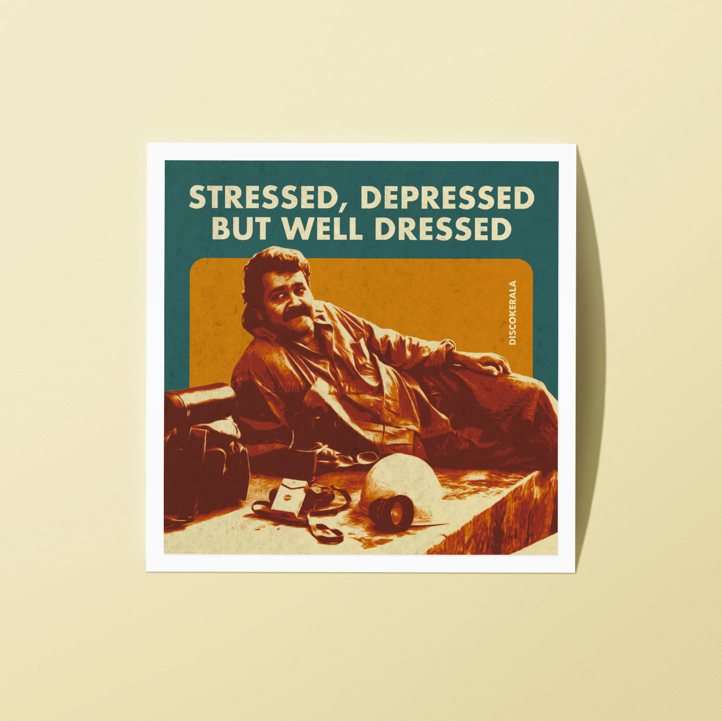 2x2 Inch Sticker / Well Dressed / DiscoKerala