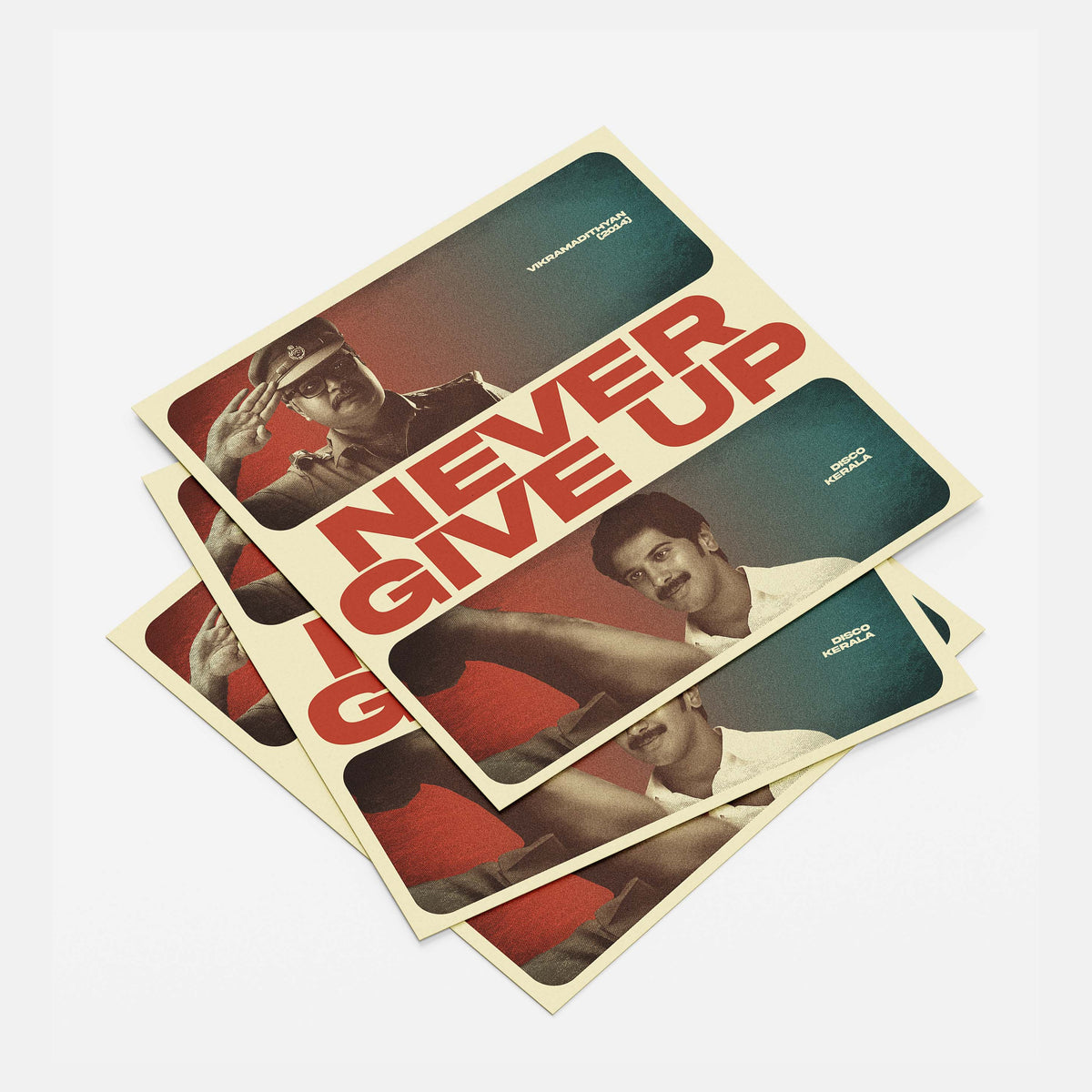 Wall Poster / Never Give Up / DISCOKERALA