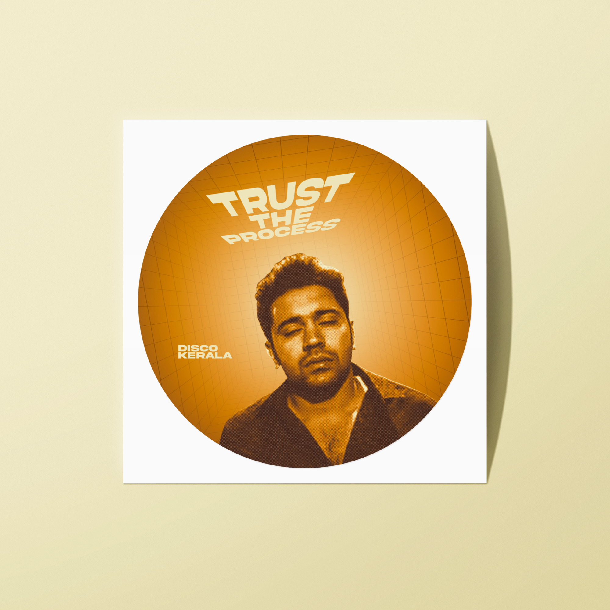 2x2 Inch Sticker / Trust The Process / DiscoKerala